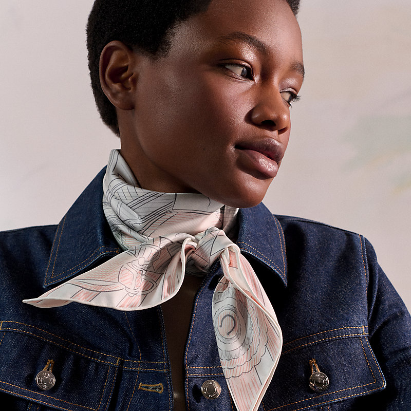 Pony Pit Stop double face scarf 90 - Grey | Hermès UK